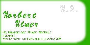 norbert ulmer business card